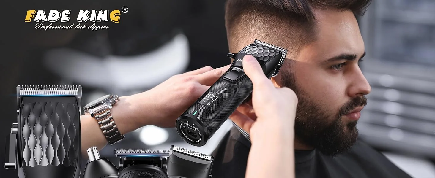 Máquina FADE KING durante um corte de cabelo
